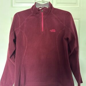 The North Face Women's Burgundy Quarter Zip Fleece